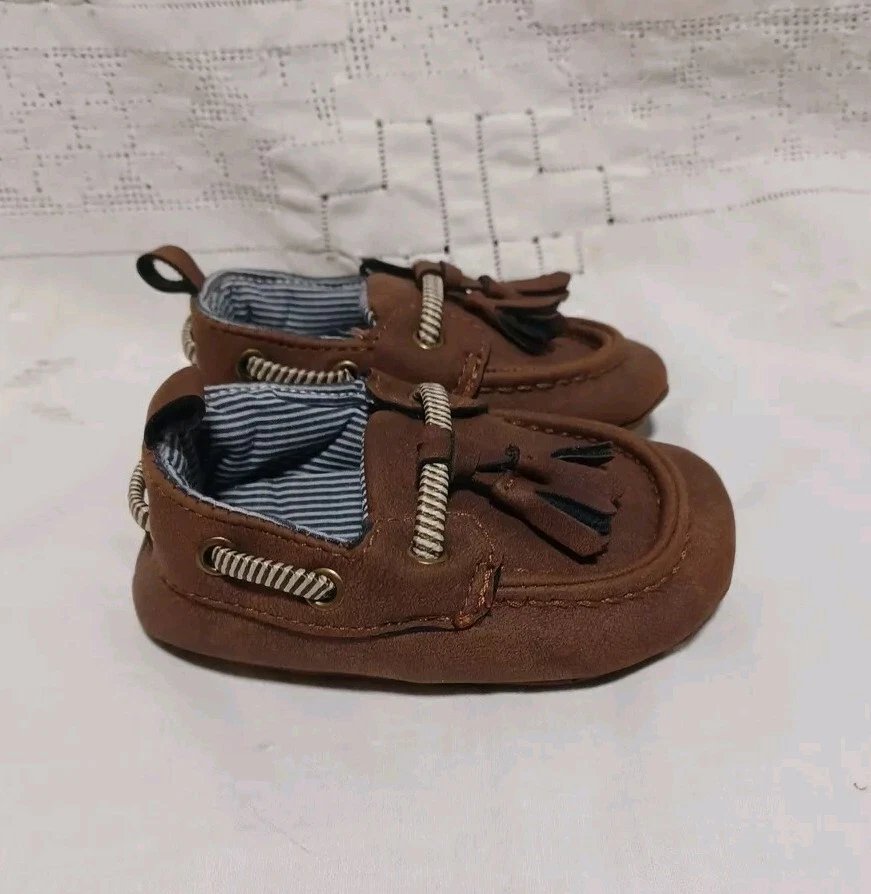 Goldbug Bebé Niño Marrón Mocasines 3-6 Meses Mocasín Zapatillas Lindos Zapatos Borla  Foto 2 de 4