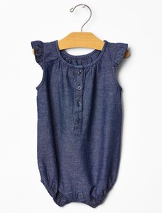 baby gap denim romper