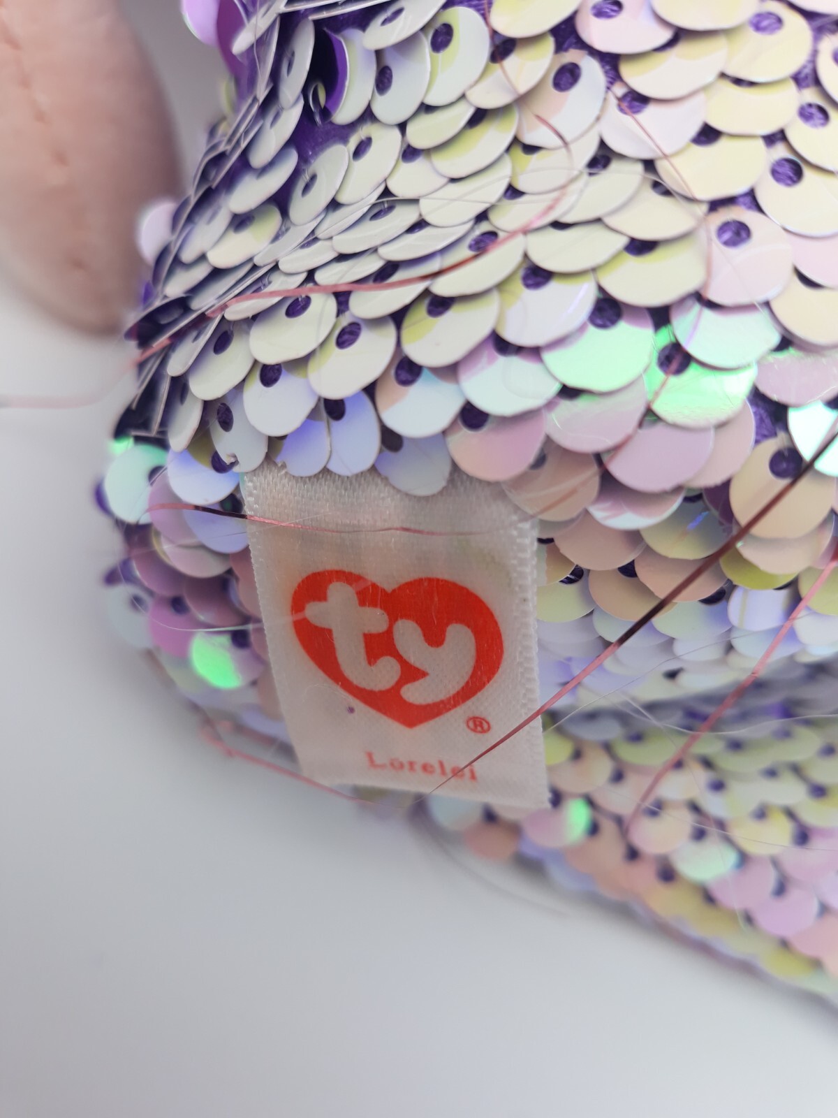 Ty Sea Sequins – Peluche Sirène Lorelei 30 Cm – Sequins Réversibles Violette – Douce Et Collectionnable