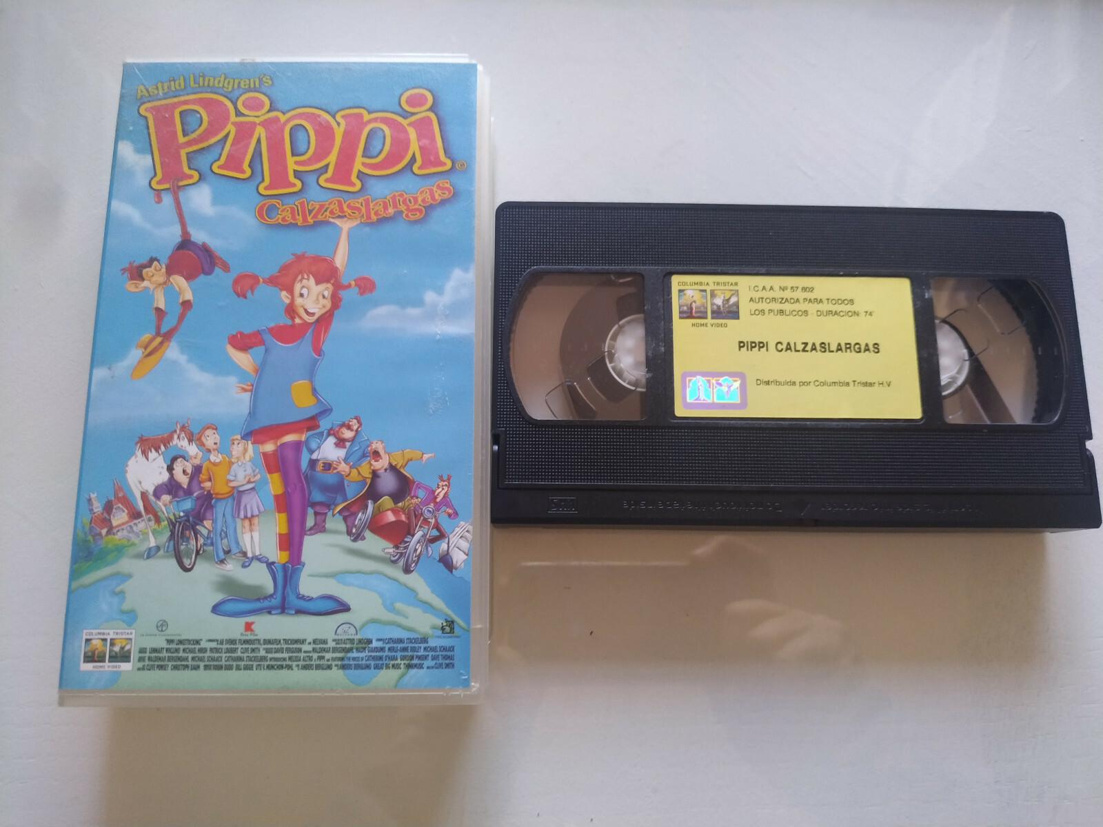 Pippi Longstocking Astrid Lindgren 1997 Columbia - VHS Tape Spanish - 3T