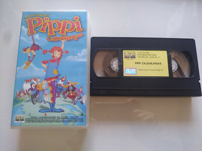 Pippi Longstocking Astrid Lindgren 1997 Columbia - VHS Tape Spanish - 3T