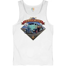 Keep on Truckin' Tank Top Route 66 Retro Vintage Truck Driver Men's Top