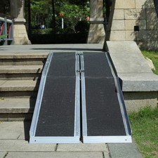 Folding Lightweight Wheelchair Mobility Scooter Suitcase Access Ramp Disabled UK