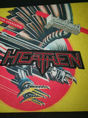 Heathen Patch Shape Gestickt Thrash Metal Holy Moses Battle Jacket 666