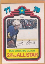 1978-79 O PEE CHEE HOCKEY DON EDWARDS ALL STAR #336 SABRES EX/EX+ *A10198