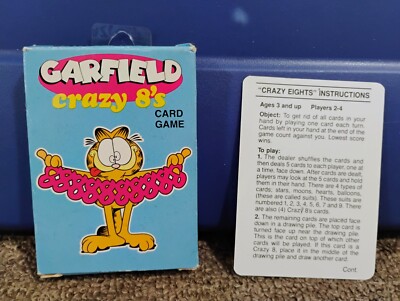 Vintage 1978 Garfield Crazy 8's Card Game COMPLETE | eBay