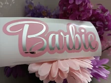 Barbie Word INSPIRATIONAL Die Cut Sticker Vinyl Decal Cup Car Windows Tumbler