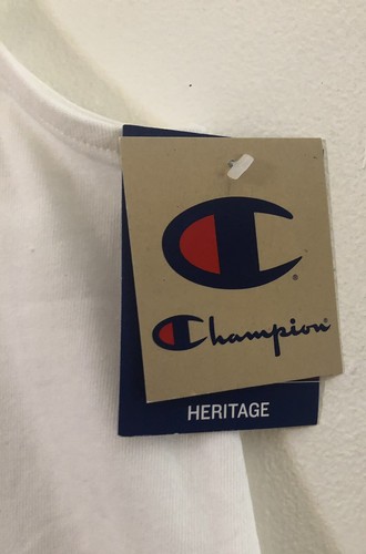 Champion Womens Tank Top XL NEW Boyfriend Muscle T Workout White Pastel C Logo - Picture 2 of 7