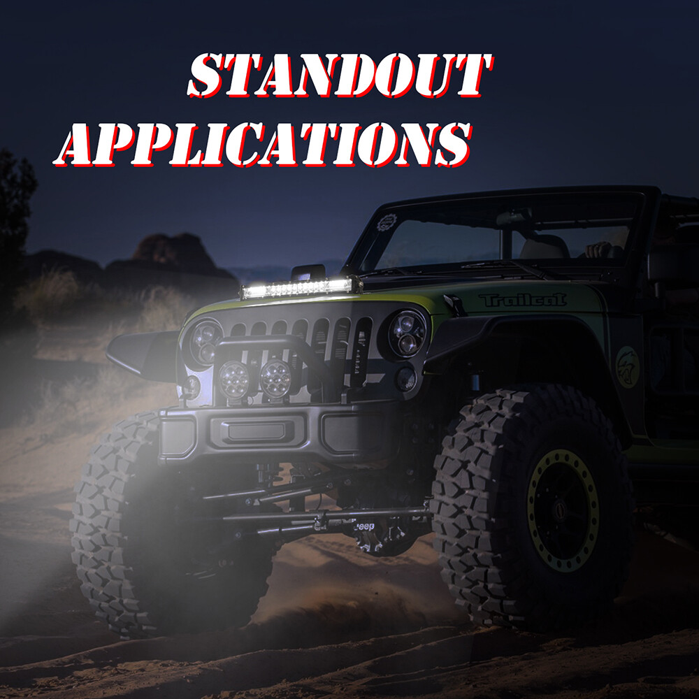 8 inch LED Work Light Bar Flood Spot Beam for Offroad 4WD Driving Fog Truck SUV