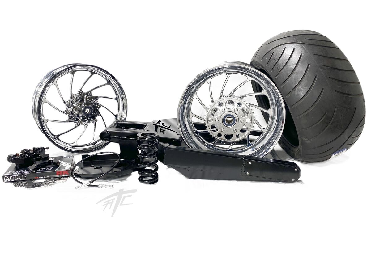 HAYABUSA 360 OSD FAT TIRE KIT CHROME TURBO WHEELS 13-20 HAYABUSA 360 OSD FAT TIRE KIT CHROME TURBO WHEELS 13-20