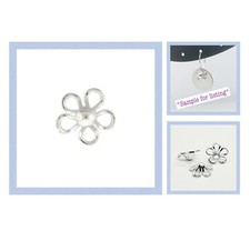 925 Sterling Silver Flower Connector Spacer 8mm Link Charm for Jewelry Making