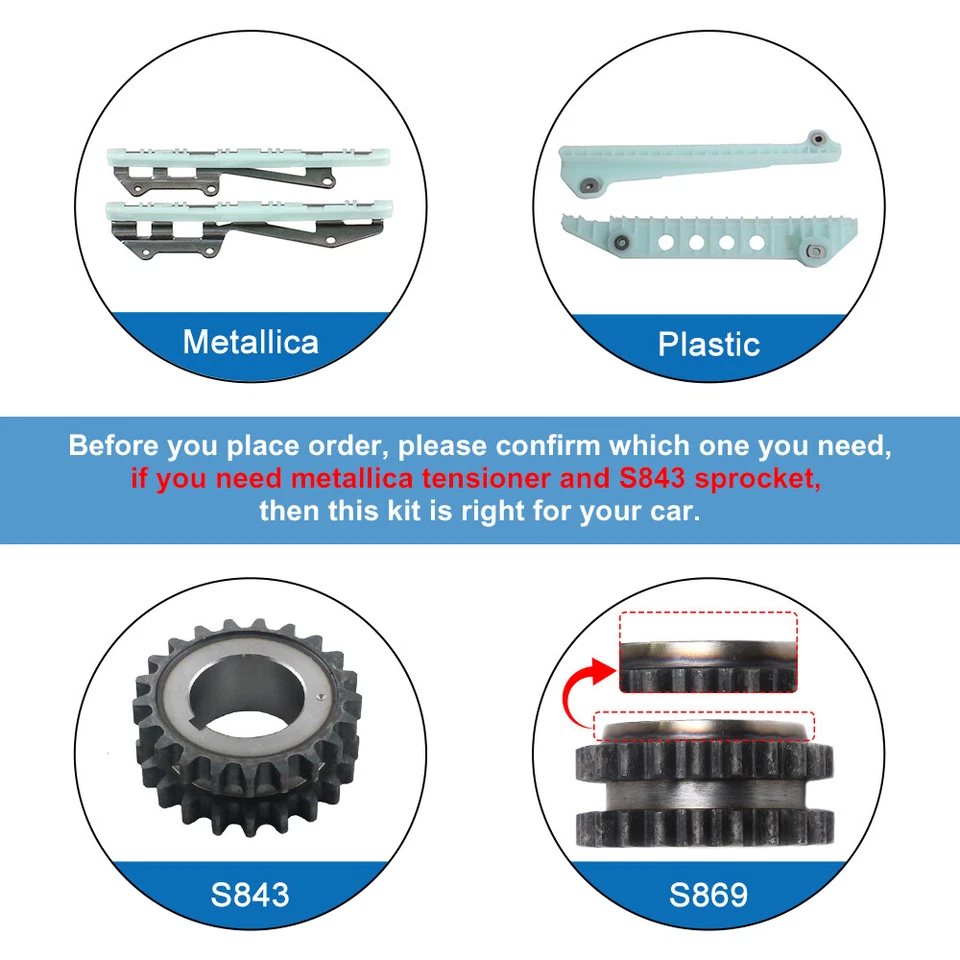 Cadena de distribución para 98-01 Ford Crown Victoria Lincoln Town Car con bomba de agua y aceite Foto 2 de 4