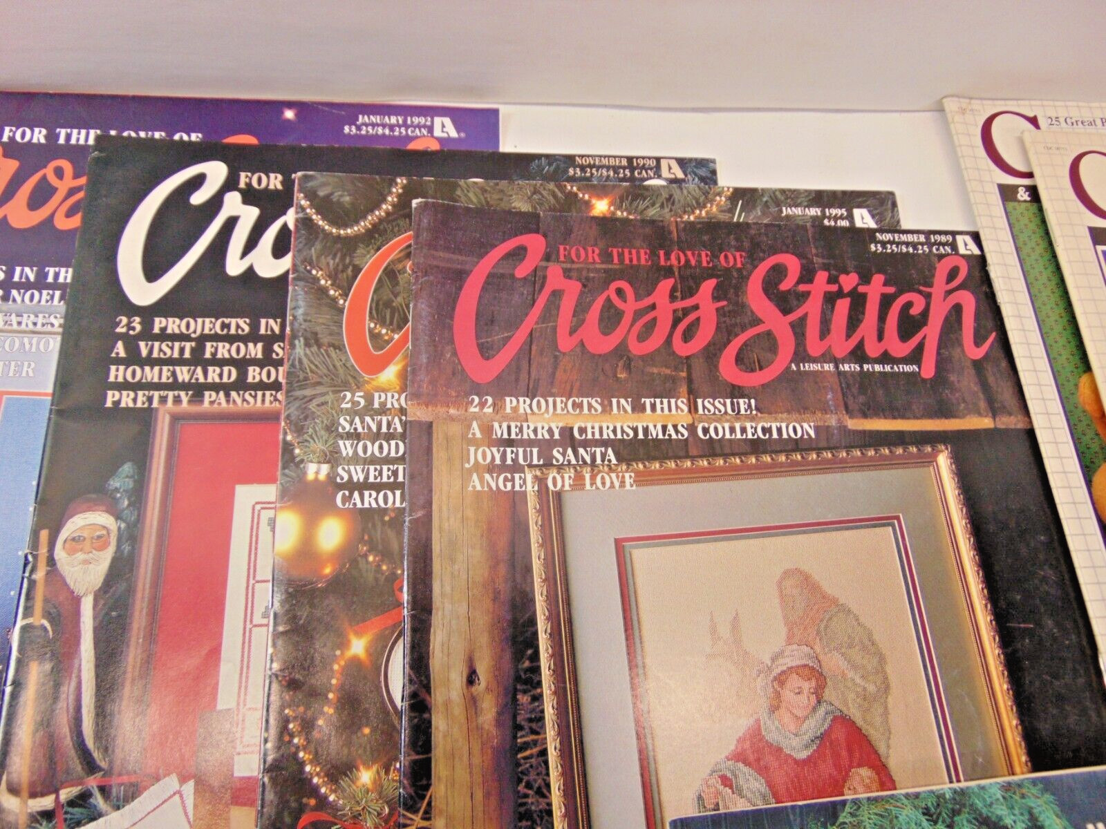 Cross Stitch & Country Crafts + For Love Of (1) Halloween, (11) Xmas Magazines
