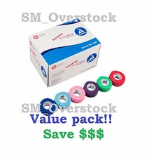 Dynarex Sensi RAINBOW Wrap Self Adherent Bandages, 1" x 5 yds, 3181 Value packs