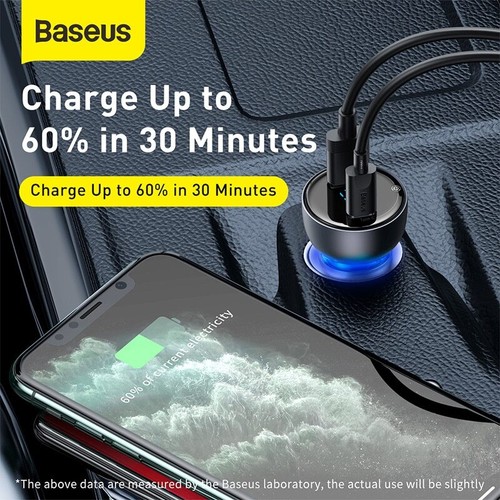 Baseus 65W USB Typ C Auto Ladegerät QC4.0 Schnell Ladeadapter Zigarettenanzünder - Bild 3 von 23