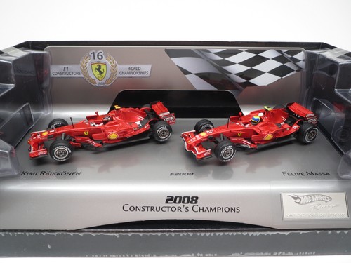 Hotwheels L8784 F1 Constructor's Champions 2008 #1/#2 Raikkonen/Massa) 1:43 IMBALLO ORIGINALE - Foto 13 di 24