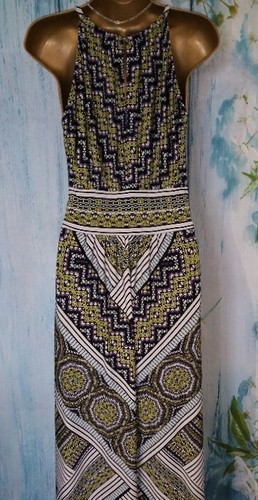 WALLIS MAXI DRESS SIZE 14, Stunning Geometric print long Summer holiday Dress - Picture 8 of 9