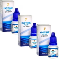 3x Isotine Plus Eye Drops Pure Herbal 100% Genuine For Immature Cataract 10ml