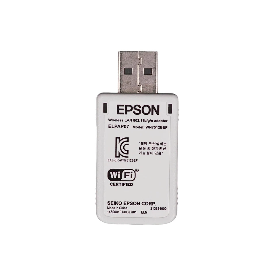 NUEVO ADAPTADOR EPSON ELPAP07 V12H418P12 INALÁMBRICO WIFI LAN USB PARA PROYECTOR EPSON Foto 2 de 4