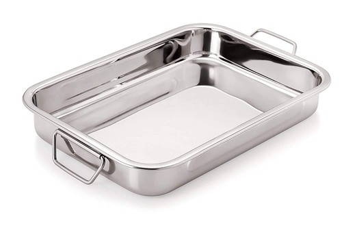 High Grade Stainless Steel Lasagna Tray with Handle (41cm x 28.5cm) - Picture 4 of 4