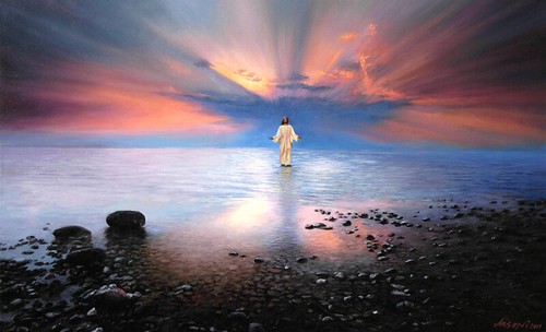 PRINT on Canvas of Original Oil Painting Arseni ~ JESUS CHRIST NO FRAME Art USA - Picture 2 of 13
