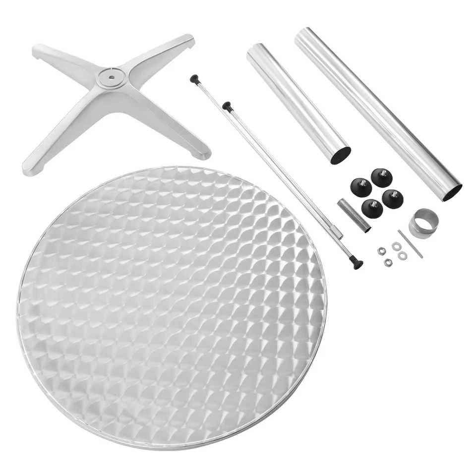 Mesa redonda de bar de cóctel con base de metal mesa alta de pub de bistró altura ajustable Foto 3 de 4