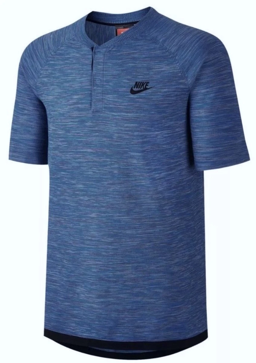 oppervlakte cliënt verkiezing NIKE Tech Pack Knit Blue Grey Black Short Sleeve Polo Shirt NEW Mens Sz XS  | eBay