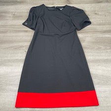 Tommy Hilfiger Sheath Dress Womens Size 2 Short Sleeve Black and Red