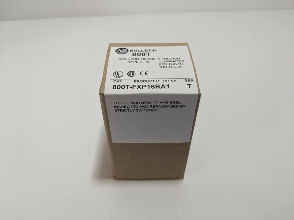 ALLEN BRADLEY 800T-FXP16RA1 RED ILL PUSH PULL BUTTON 2 POS 1 NO 1 NCLB SER T NIB - Image 2 of 4