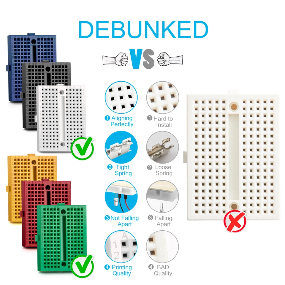 170 400 830 Solderless PCB Plate Printed Circuit Universal Board Kit for Arduino - Image 2 of 4