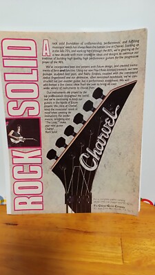 GARY MOORE CHARVEL GUITAR  1990 PRINT AD . 11 X 8.5.  e3.