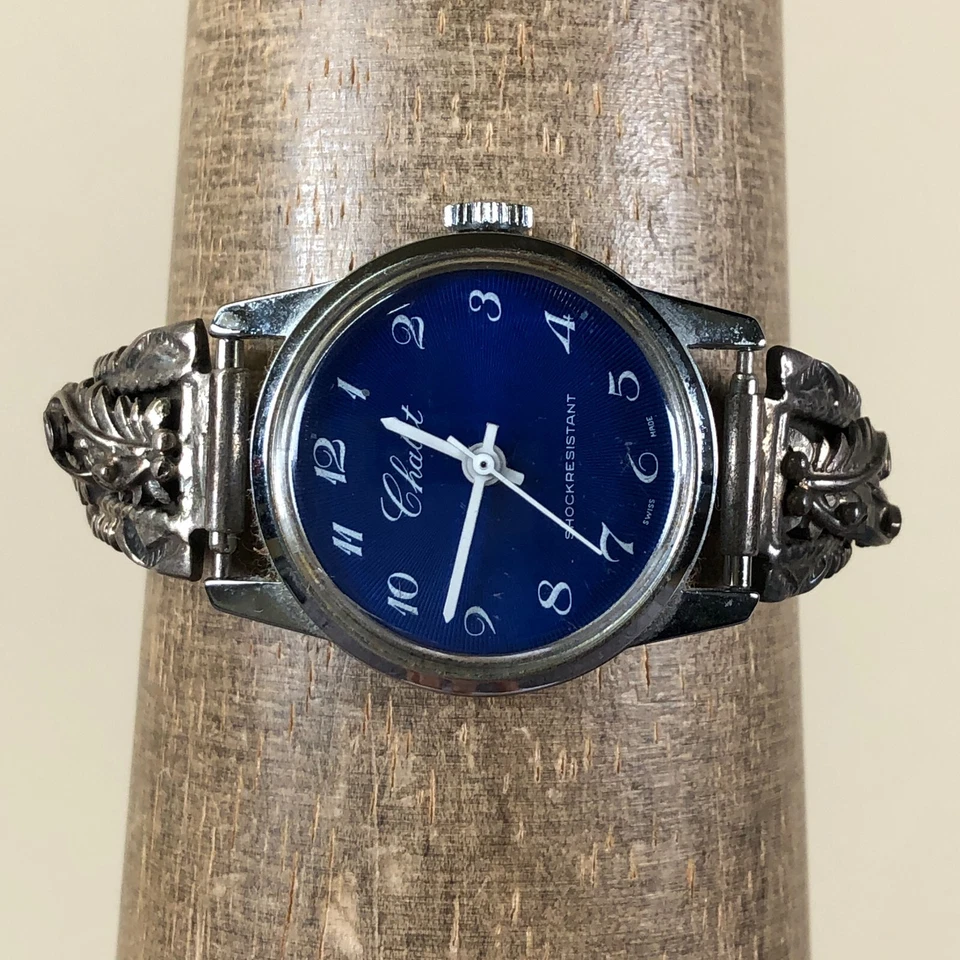 Vestido feminino chalé prata pontas pulseira 29mm relógio mecânico corda analógico 6" - Imagem 2 de 4