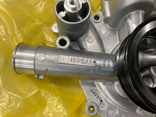 MOPAR 68346916AA Water Pump Jeep Chrysler Dodge Hemi 2011 on 5.7 6.4 SRT V8 NEW - Picture 2 of 4