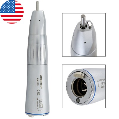 COXO Dental LED Straight Handpiece 1:1 Fiber Optic Nose Cone Low Speed CX235-2C