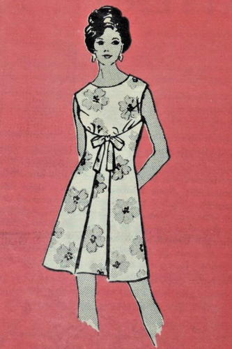 Vintage Mail-order Printed Pattern #4888 Miss party dress SZ 14 B: 36 Complete - 第 1/5 張圖片