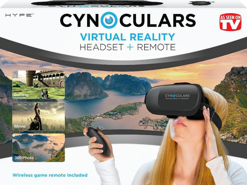 HYPE CYNOCULARS VIRTUAL REALITY HEADSET AND REMOTE AS SEEN ON TV