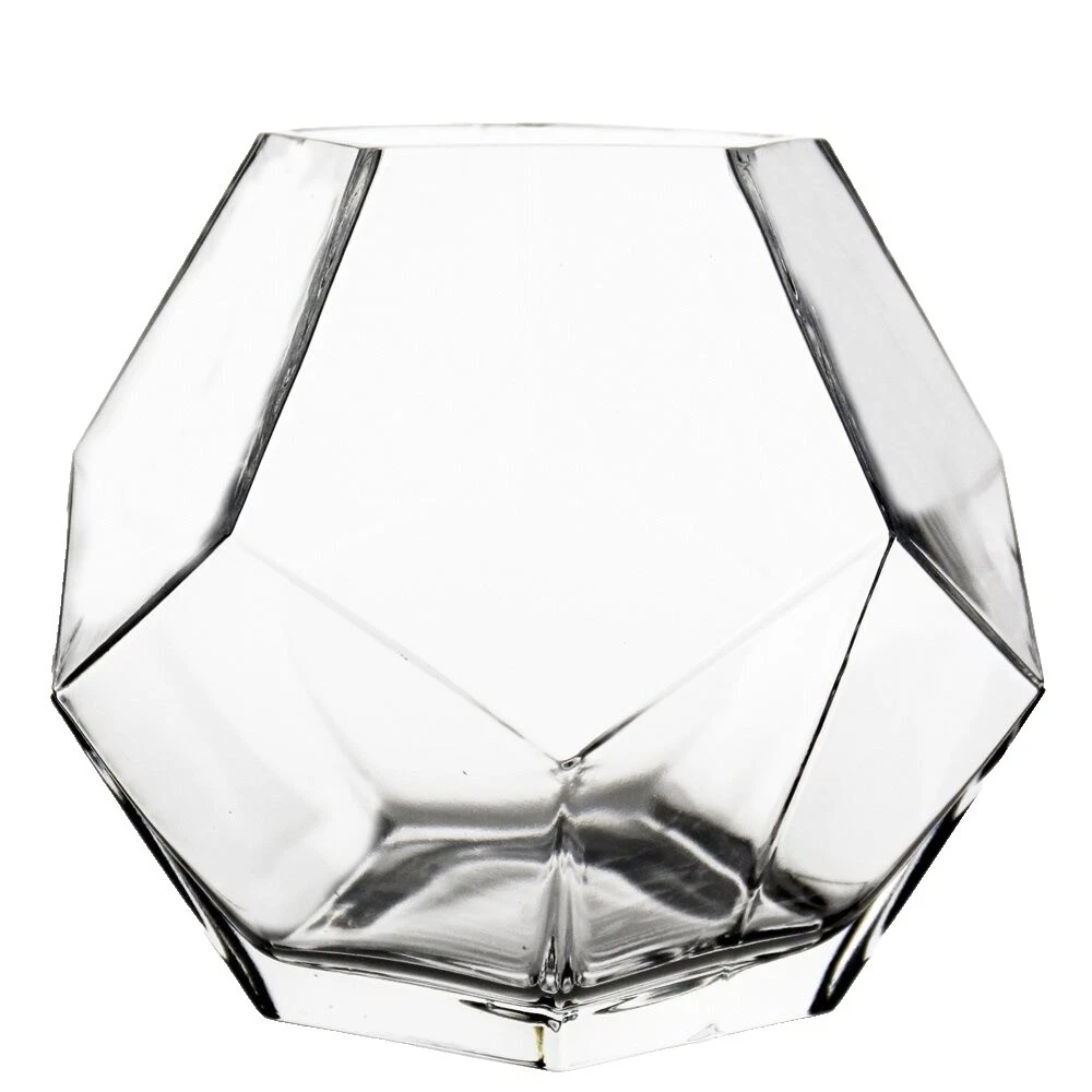 Hexagonal Glass Vases