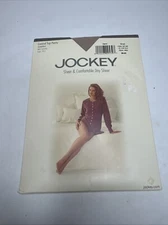 JOCKEY Day Sheer Control Top Pantyhose Sandlefoot Spandex Sand Small 1952 Small
