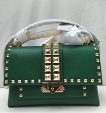 Michael Kors Cece Jewel Green Leather Studs Satchel Shoulder Bag - Nwt $628