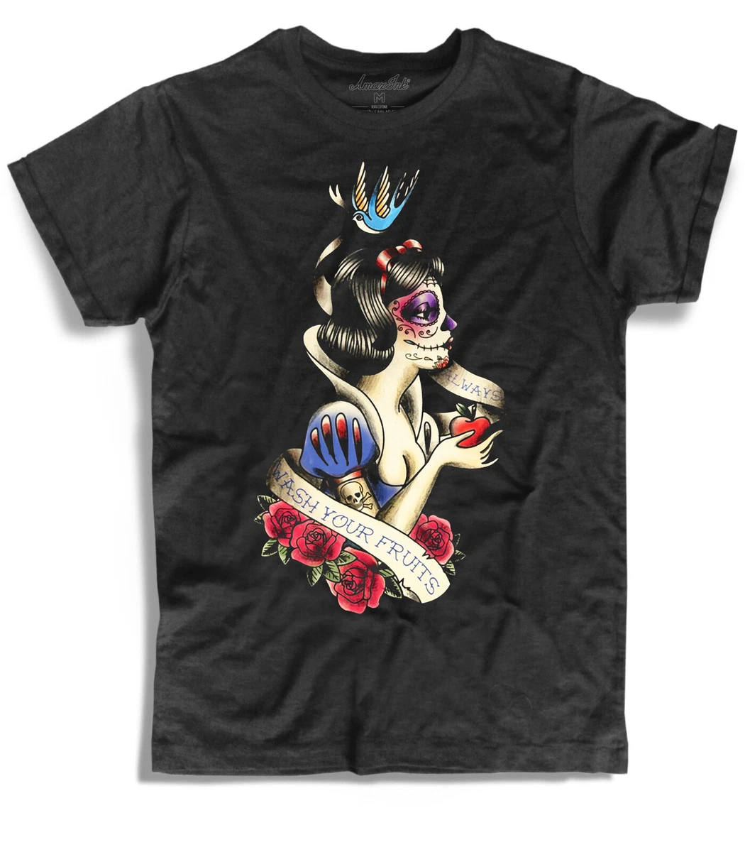 Camiseta blancanieves tatuada new arrivals