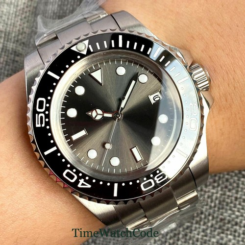 43mm bliger automático reloj para hombres gris dial fecha PT5000 / NH35 / Miyota8215 luminoso - Imagen 20 de 26