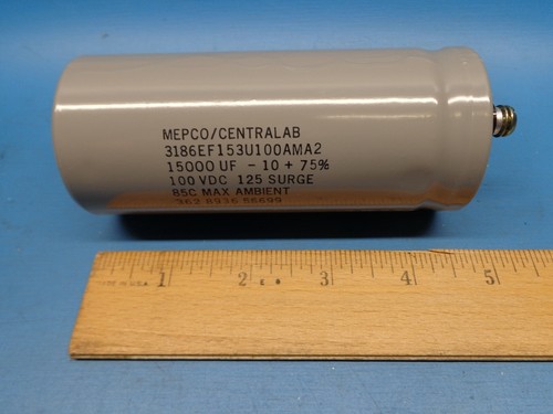 4) MEPCO 15000uF 100V 85° RADIAL CAN ALUMINUM ELECTROLYTIC SCREW TOP CAPACITOR - Picture 2 of 5
