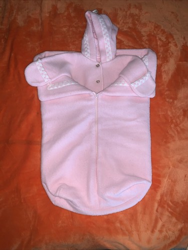 RARE Vintage Hudson’s Pink Newborn Coat With Matching Zip Blanket - Picture 16 of 17