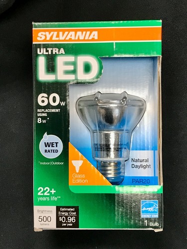 Sylvania 60 W / 8 W LED Light Bulb - Natural Daylight OR Warm White - PAR20 - Picture 2 of 7
