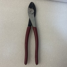 Klein Tools 9.75" Crimping and Cutting Pliers Cutters Crimpers Red Handle 1005