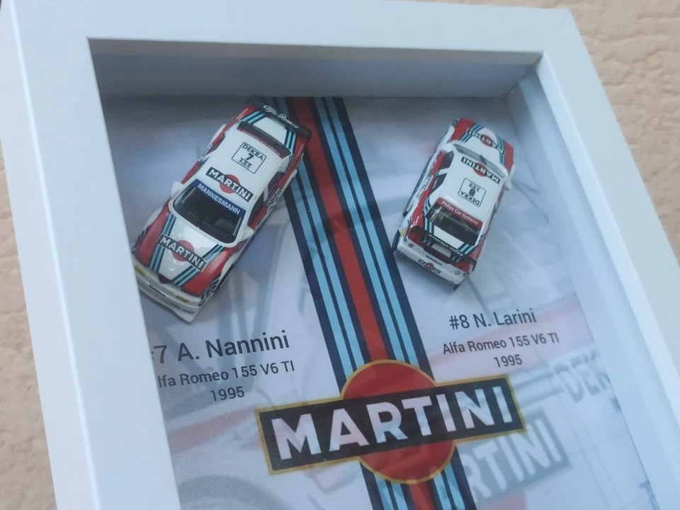 Alfa Romeo 155 TI V6 Martini DTM 1995 A.Nannini Quadro 3D Modellino 1/87 Herpa - Immagine 3 di 4
