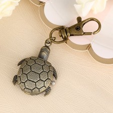 Steampunk Tortoise Shape Clip on Pocket Watch with Keychain Christmas Gifts