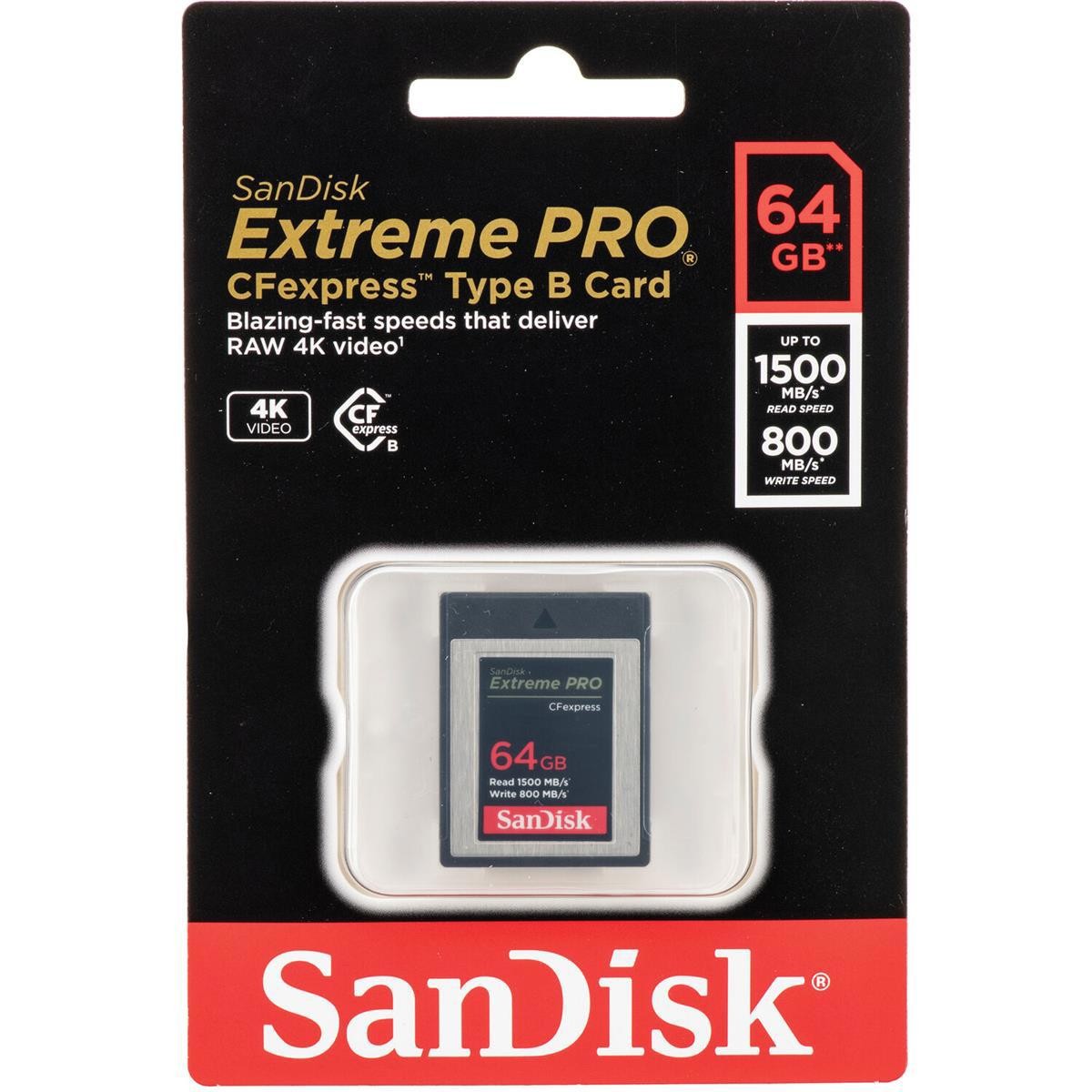 SanDisk 2 Pack Extreme PRO 64GB CFexpress Type-B Card with Card