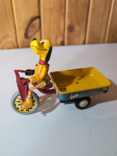 Pluto Disney Mickey 's Delivery Line Mar Toy Friction Cycle