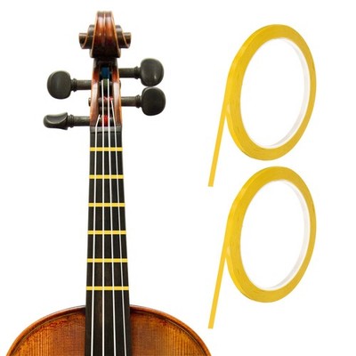 216ft 2 Rolls Violin Finger Tape, 3mm Violin Finger Guide Sticker, Dark Yellow